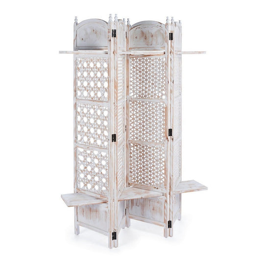 Paravento stile rustico 3 ante Intrex con mensole 180h cm