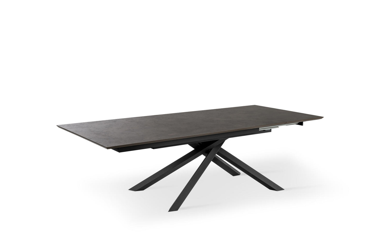 Tavolo allungabile con top ruggine e gambe nere 170/270x90x76h cm